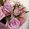 Букет с розой и альстромерией "Розе"